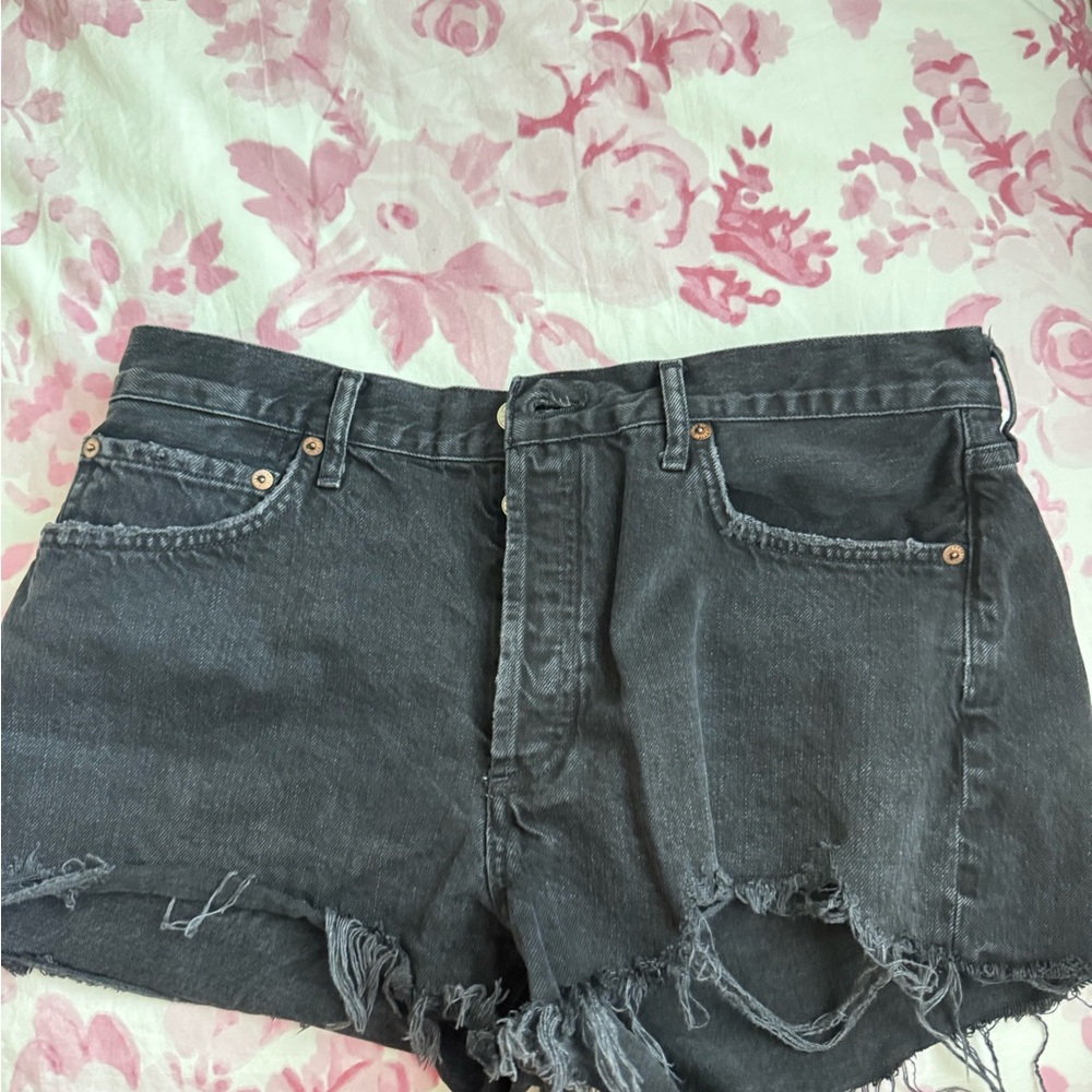 Agolde Dark Gray Jean Shorts